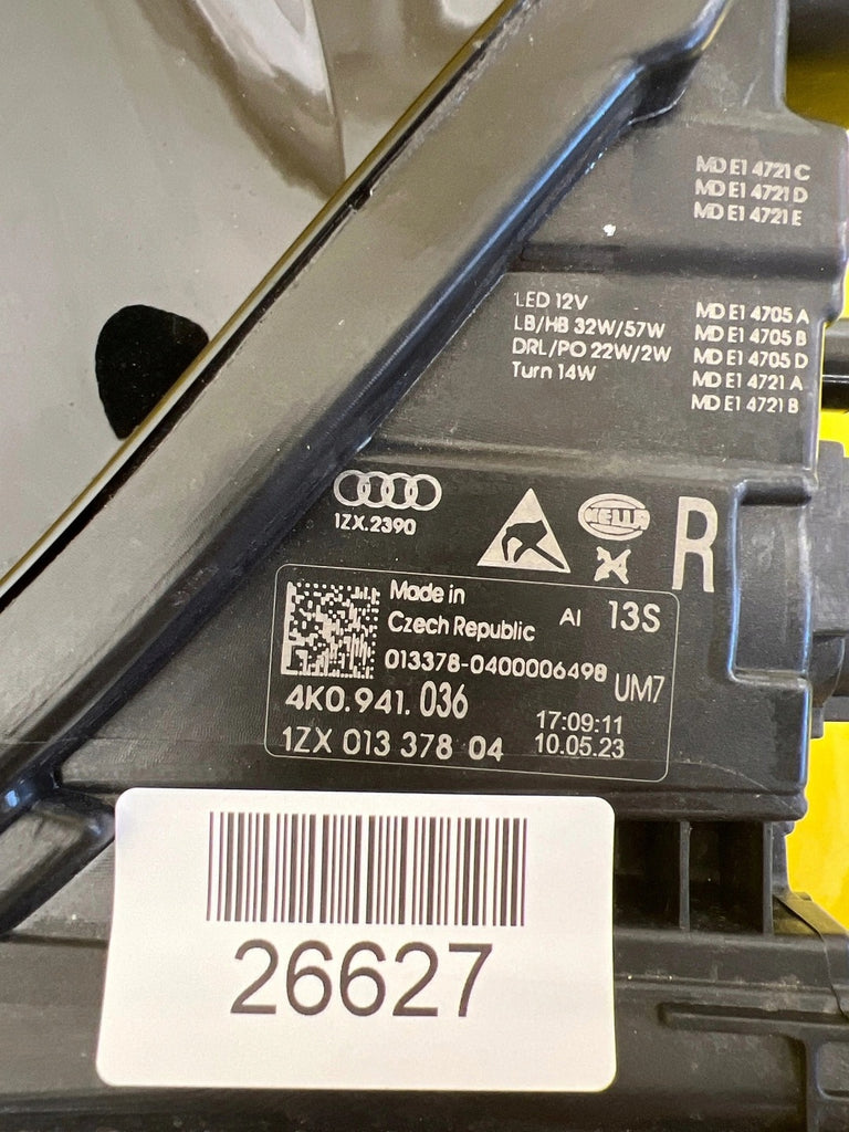 Frontscheinwerfer Audi A6 C8 4K0941036 LED Rechts Scheinwerfer Headlight