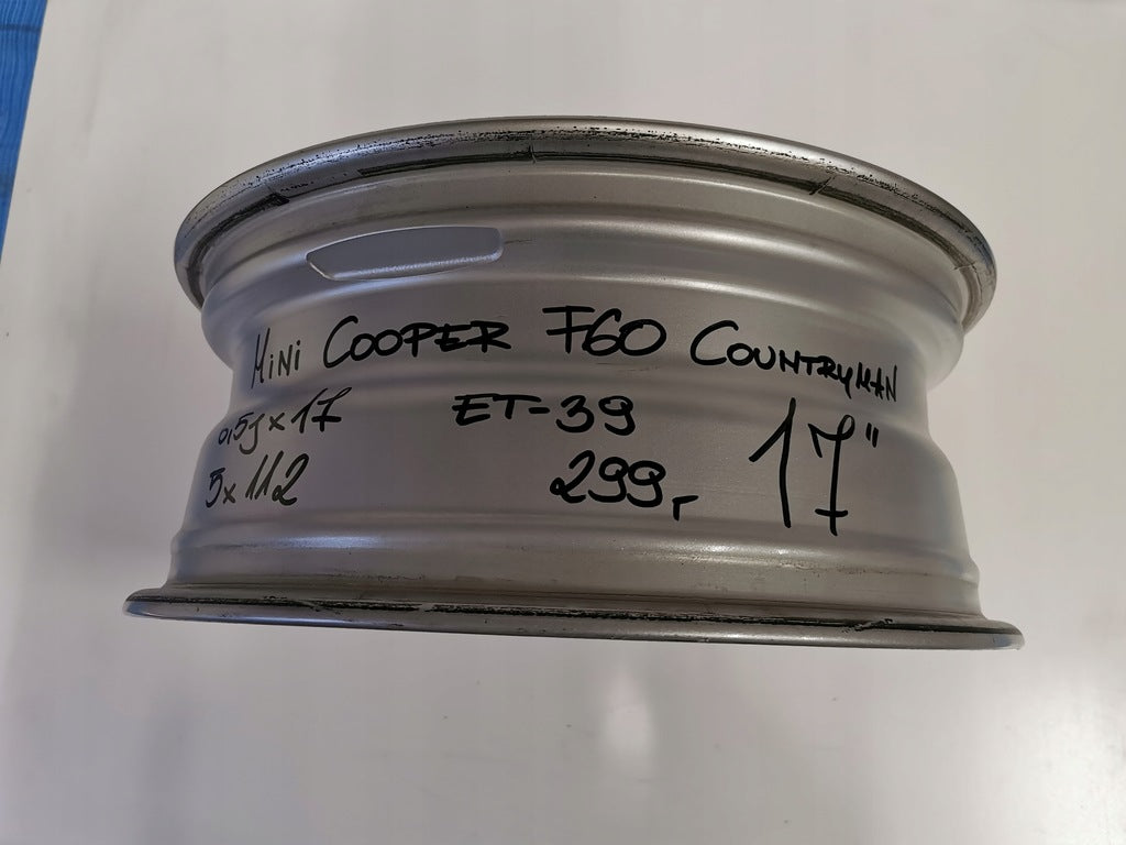 1x Alufelge 17 Zoll 6.5" 5x112 39ET Glanz Silber 6856041 Mini Countryman F60 FEL2901350206uw