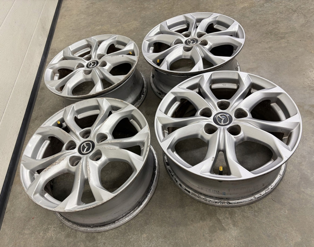 4x Alufelge 16 Zoll 6.5" 5x114.3 50ET Matt Silber 9965F36560 Mazda Cx-3 FEL2207914388dc