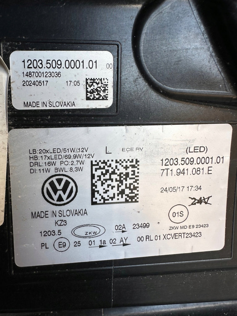 Frontscheinwerfer VW T7 7T1941081E Full LED Links Scheinwerfer Headlight SCH5196290302qo