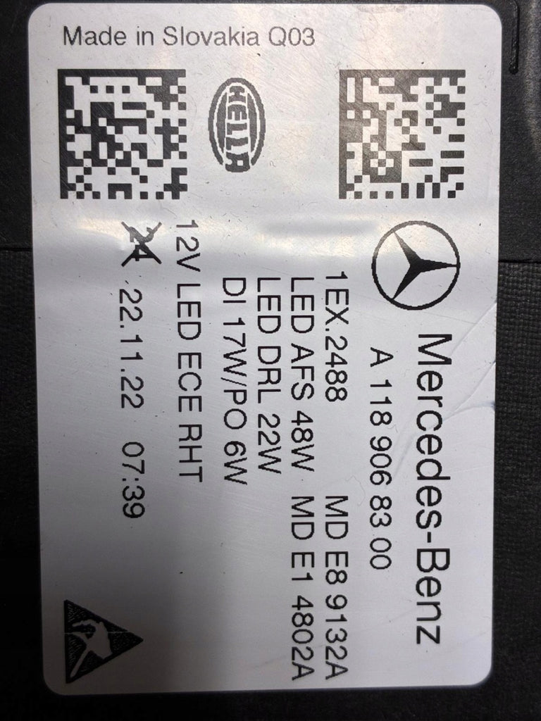 Frontscheinwerfer Mercedes-Benz Cla A1189068300 Full LED Links Headlight SCH2733429239hi