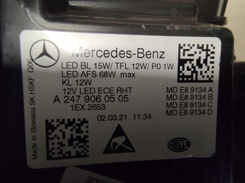 Frontscheinwerfer Mercedes-Benz W247 A2479060505 LED Links Headlight