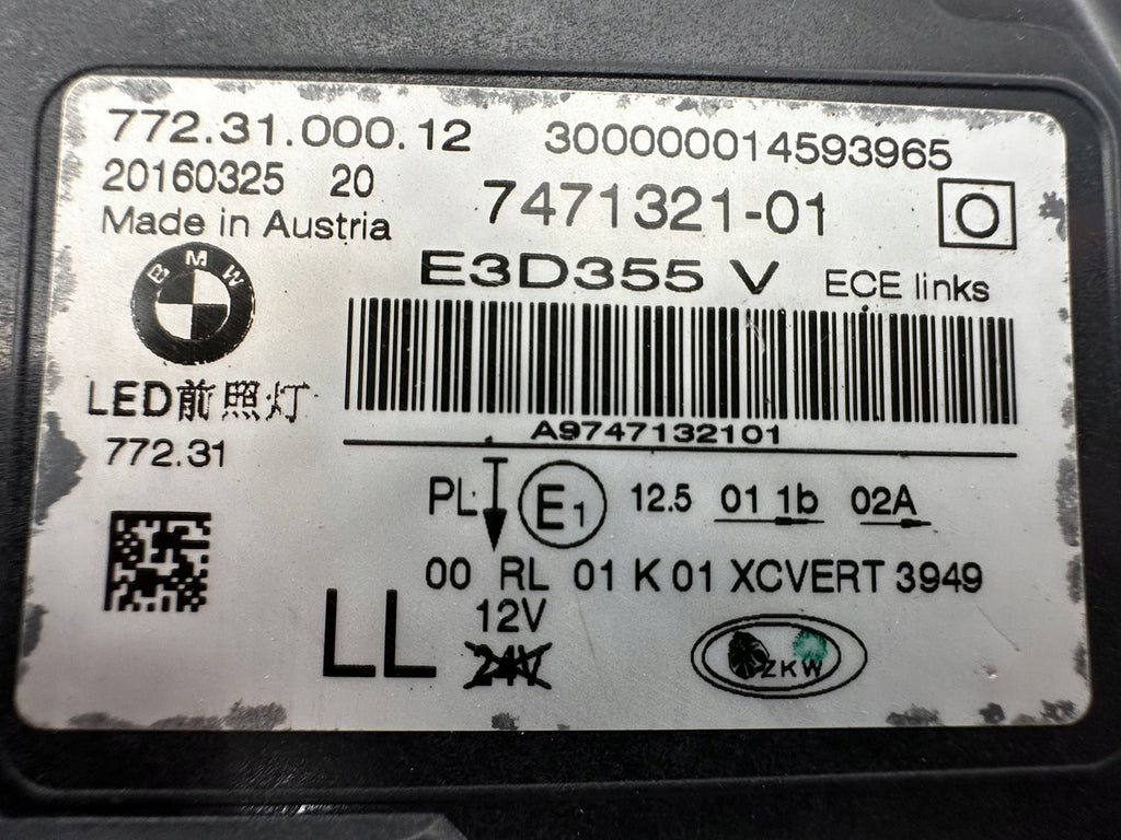 Frontscheinwerfer BMW 7 G11 G12 63117408715 7471321-01 LED Links Headlight SCH6664796268si