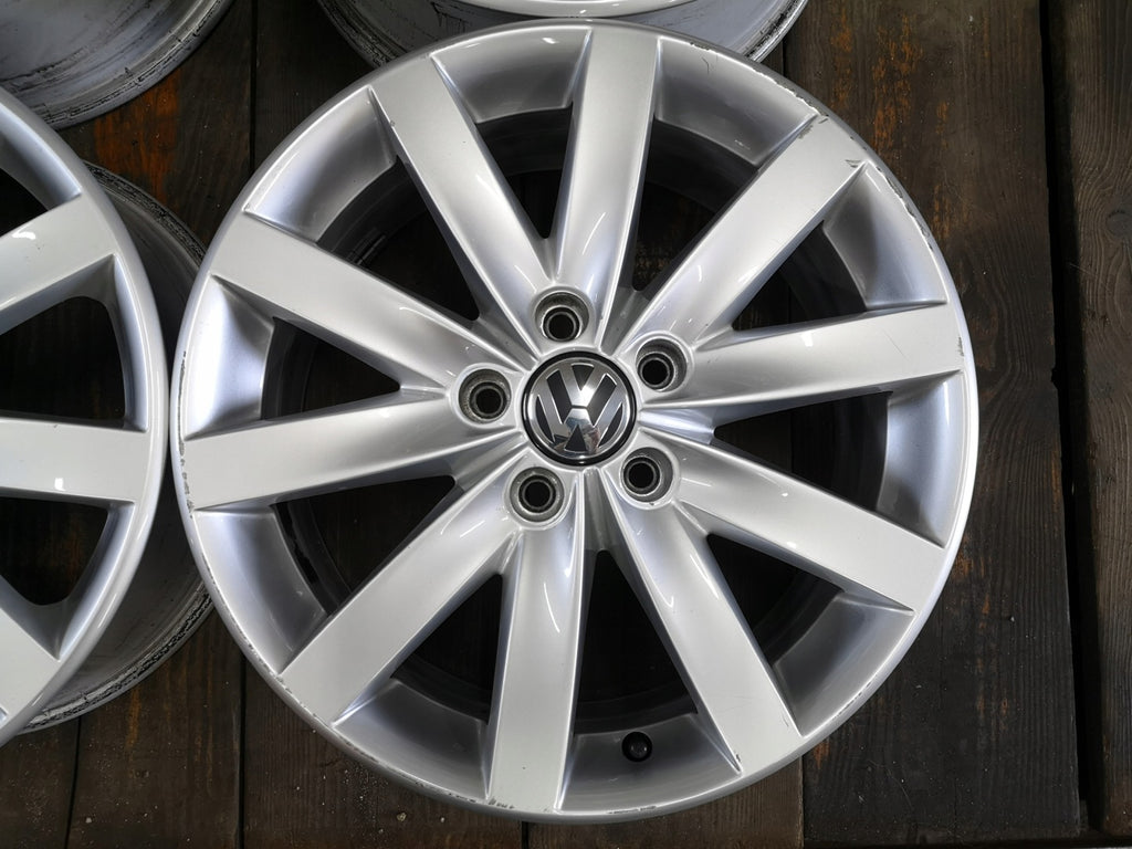 4x Alufelge 17 Zoll 7.0" 5x112 54ET Glanz Silber 5K0601025F VW I Rim Wheel FEL6836662159io