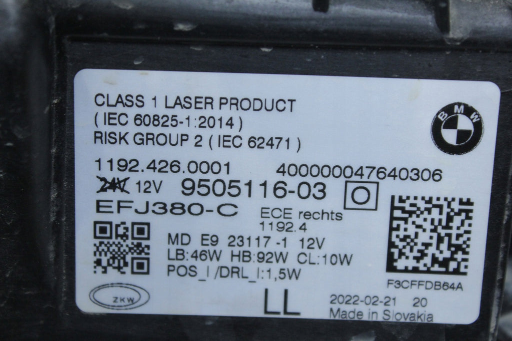 Frontscheinwerfer BMW G22 G82 9505116 Laser Rechts Scheinwerfer Headlight SCH3214233846bc