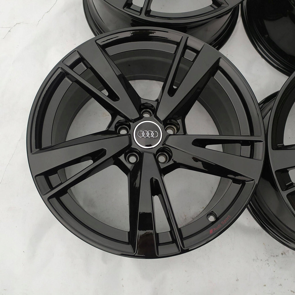 4x Alufelge 18 Zoll 8.0" 5x112 46ET Glanz Schwarz 8Y0601025N Audi Rim Wheel FEL2183447185dn