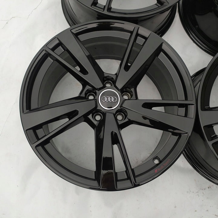 4x Alufelge 18 Zoll 8.0" 5x112 46ET Glanz Schwarz 8Y0601025N Audi Rim Wheel FEL2183447185dn