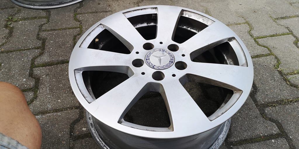 1x Alufelge 16 Zoll 7.0" 5x112 43ET Glanz Silber A2044011102 Mercedes-Benz W204 FEL7530384416hv