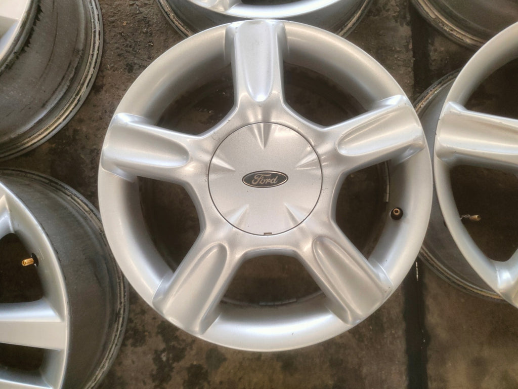 4x Alufelge 16 Zoll 6.0" 4x108 52 5ET Glanz Silber XS4J1007 Ford Rim Wheel FEL5885220488ec