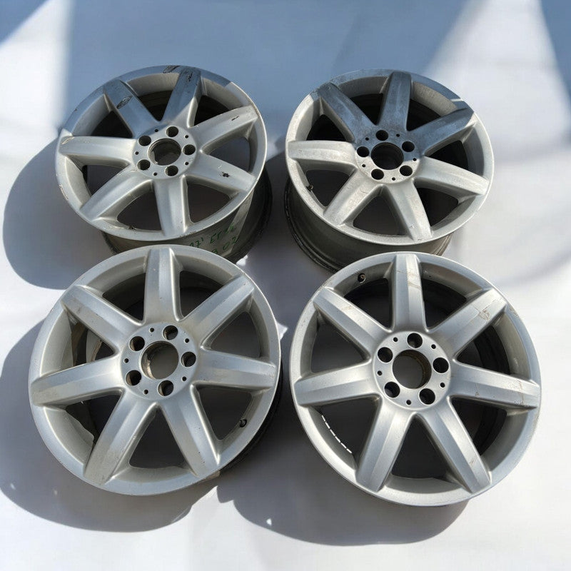 4x Alufelge 17 Zoll 8.5" 5x112 35ET Glanz Silber A2304010902 Mercedes-Benz Sl