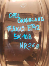 Load image into Gallery viewer, 1x Alufelge 19 Zoll 7.5" 5x108 42ET Glanz Schwarz YP00064680 Opel Grandland FEL2227997109ih