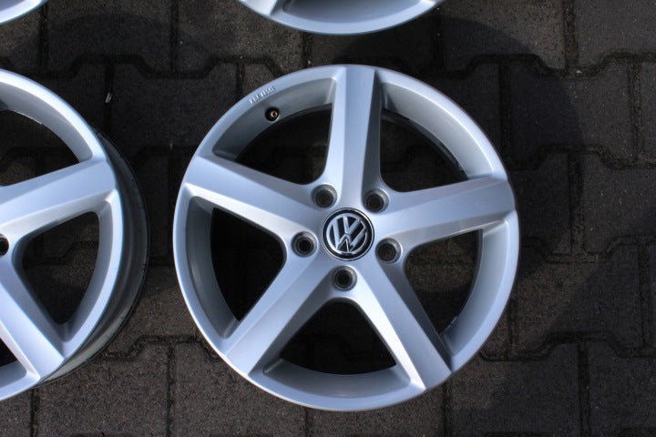 4x Alufelge 16 Zoll 6.0" 5x112 48ET Glanz Silber 5G0601025CE VW Golf Vii FEL3465243100xx