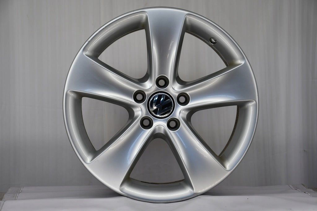 4x Alufelge 17 Zoll 6.5" 5x112 39ET Glanz Silber 3C8601025 VW Rim Wheel FEL2875024858ea