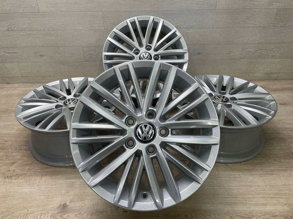 4x Alufelge 16 Zoll 6.5" 5x112 46ET Glanz Silber 5G0601025AT VW Golf VII I FEL5985888095xv