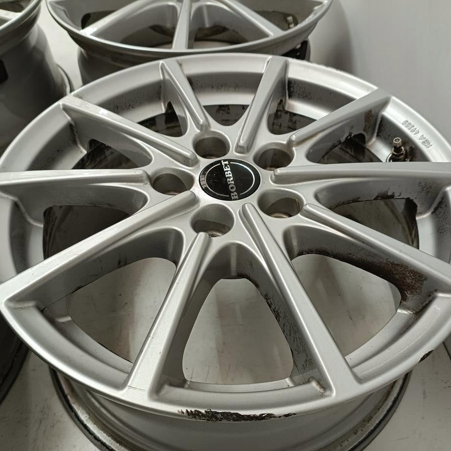 4x Alufelge 16 Zoll 7.0" 5x112 48ET Glanz Silber Audi I Rim Wheel FEL6070710592wi