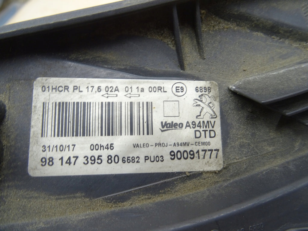 Frontscheinwerfer Peugeot 2008 I 9814739580 Rechts Scheinwerfer Headlight