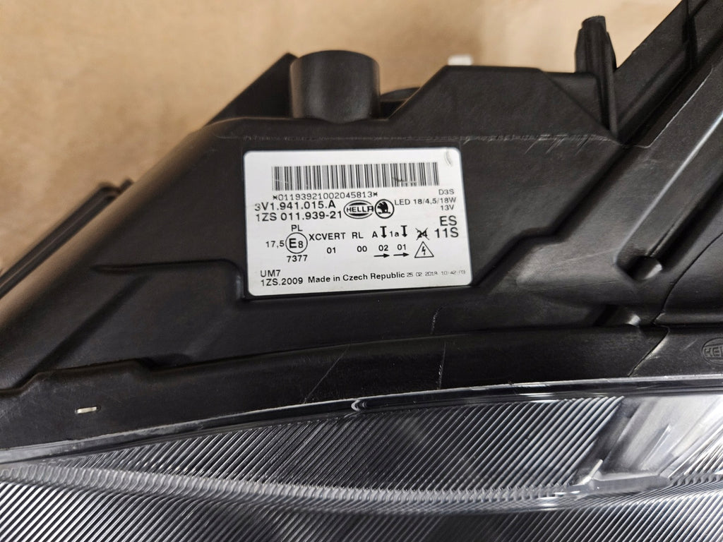 Frontscheinwerfer Skoda Superb III 3V1941015 Xenon Links Scheinwerfer Headlight