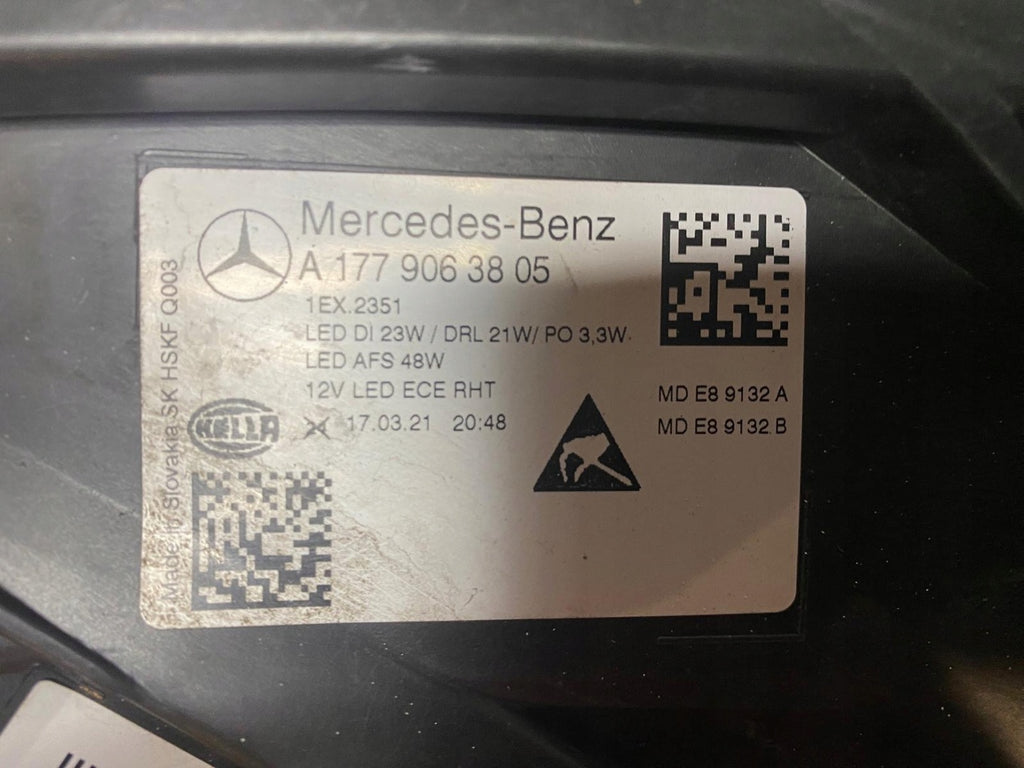 Frontscheinwerfer Mercedes-Benz W177 A1779063805 LED Rechts Headlight SCH3685932402zp