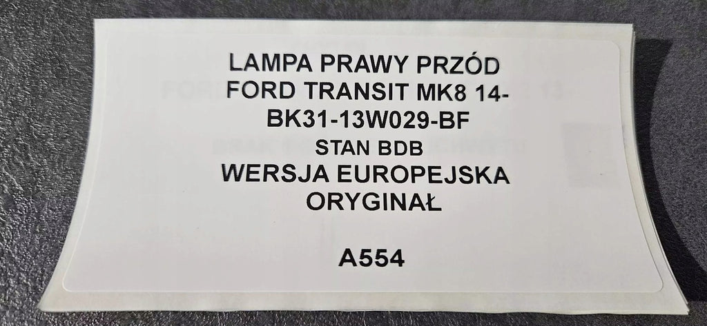 Frontscheinwerfer Ford Transit BK31-13W029-BF Rechts Scheinwerfer Headlight