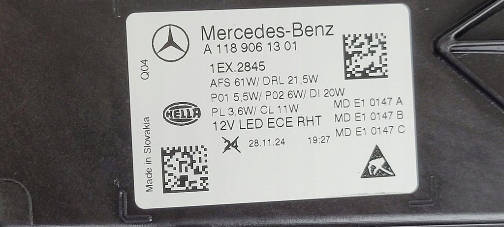 Frontscheinwerfer Mercedes-Benz Cla C118 A1189061301 Full LED Links Headlight SCH4991522735hu