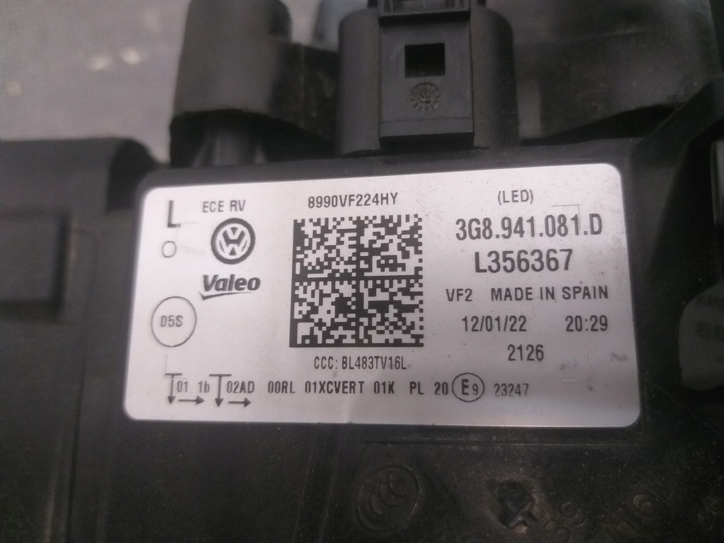 Frontscheinwerfer VW Arteon 3G8941081D Links Scheinwerfer Headlight SCH2447578142kq