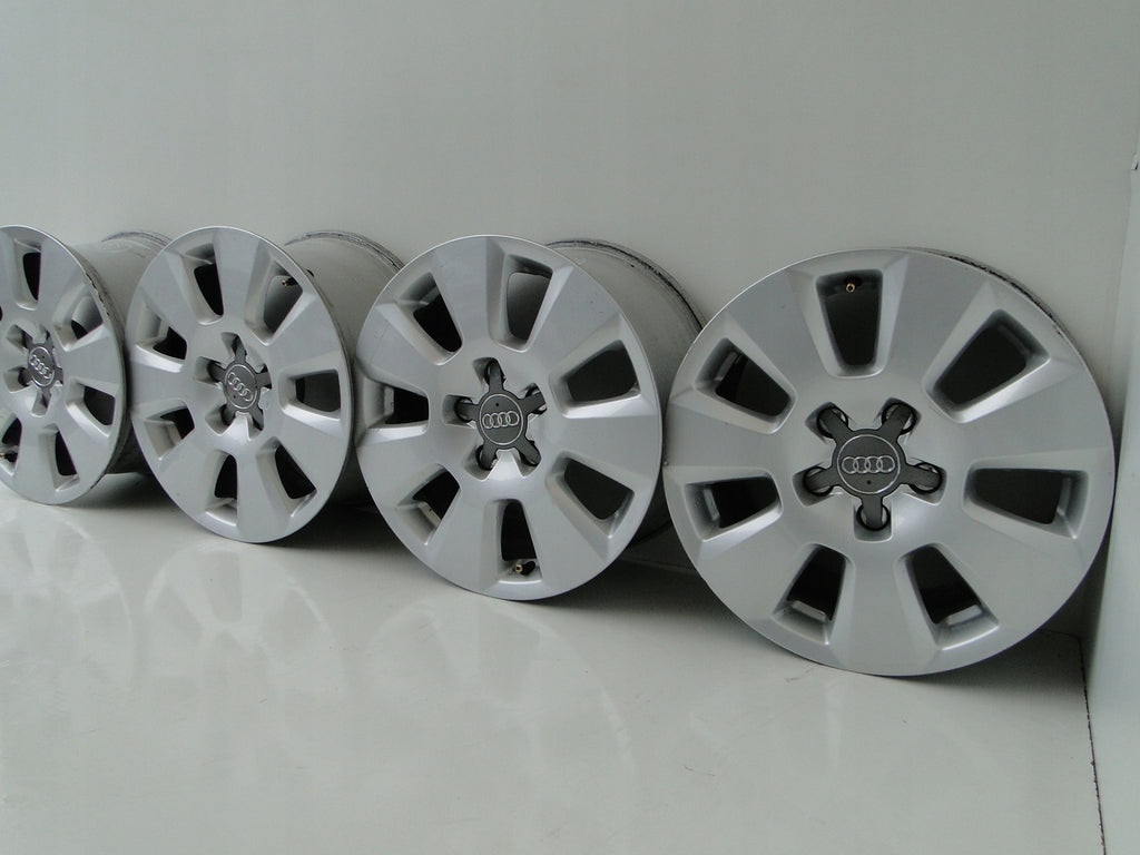 4x Alufelge 16 Zoll 7.5" 5x112 37ET Silber Audi Rim Wheel