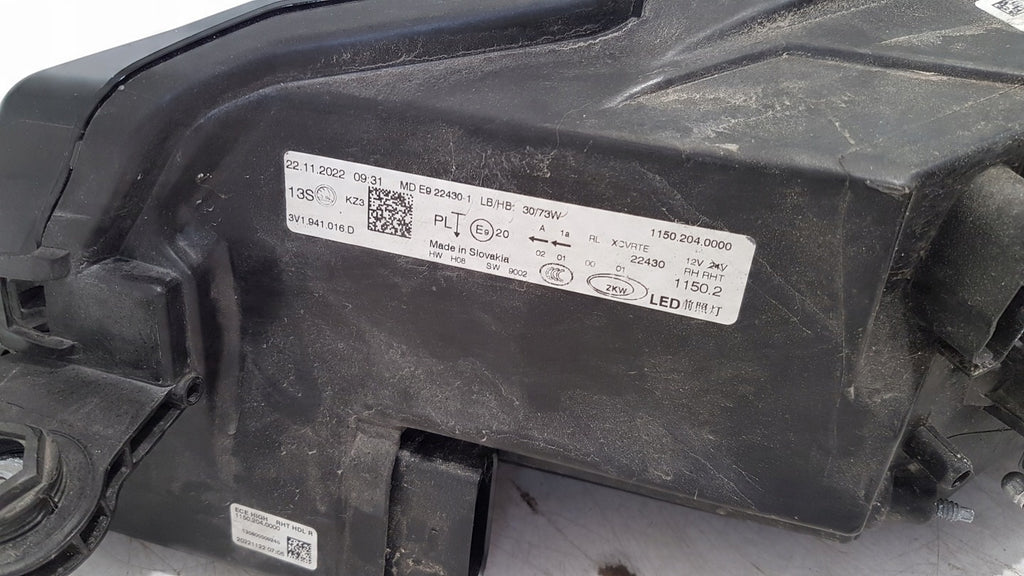 Frontscheinwerfer Skoda Superb III 3V1941016D LED Rechts Scheinwerfer Headlight