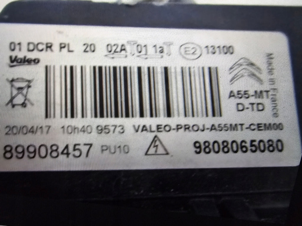 Frontscheinwerfer Citroën Ds3 89908457 LED Rechts Scheinwerfer Headlight