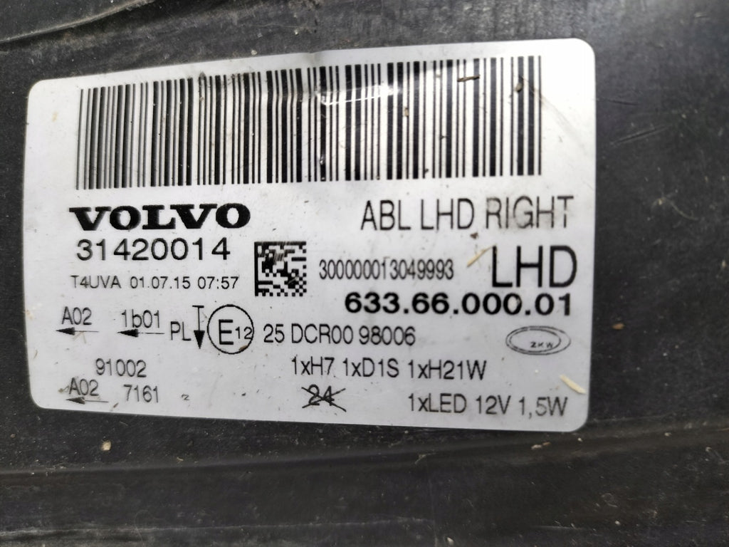 Frontscheinwerfer Volvo V70 31420014 Xenon Rechts Scheinwerfer Headlight SCH1385335664sz