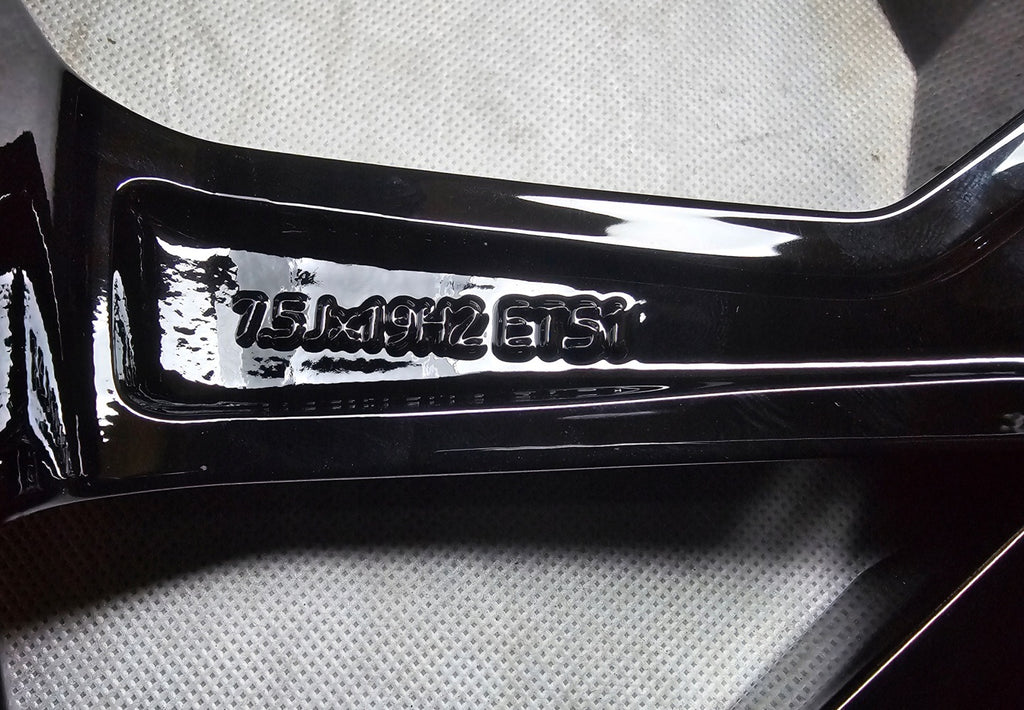 4x Alufelge 19 Zoll 7.5" 5x112 51ET Glanz Schwarz 5E0601025AH Mg Octavia I FEL3033522371bi