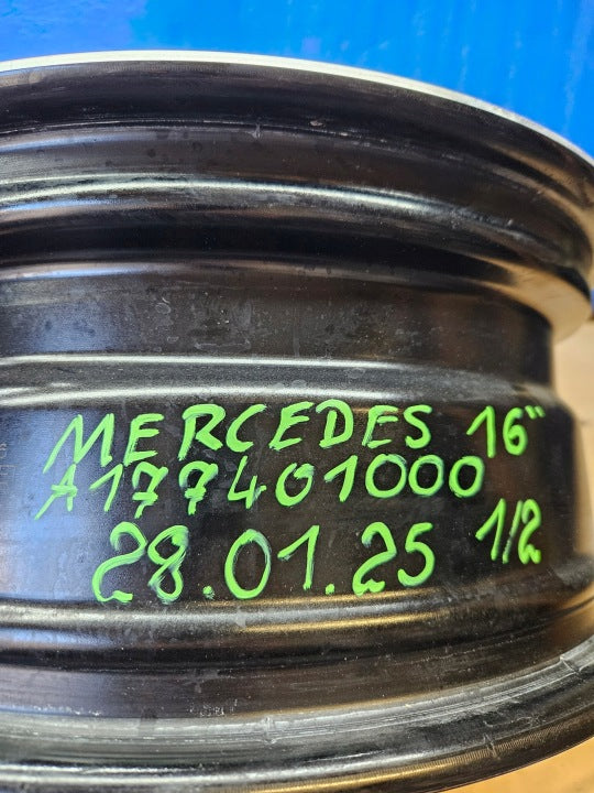 1x Alufelge 16 Zoll 6.5" 5x112 52ET Matt Schwarz A1774010000 Mercedes-Benz Cla FEL9864594709zd