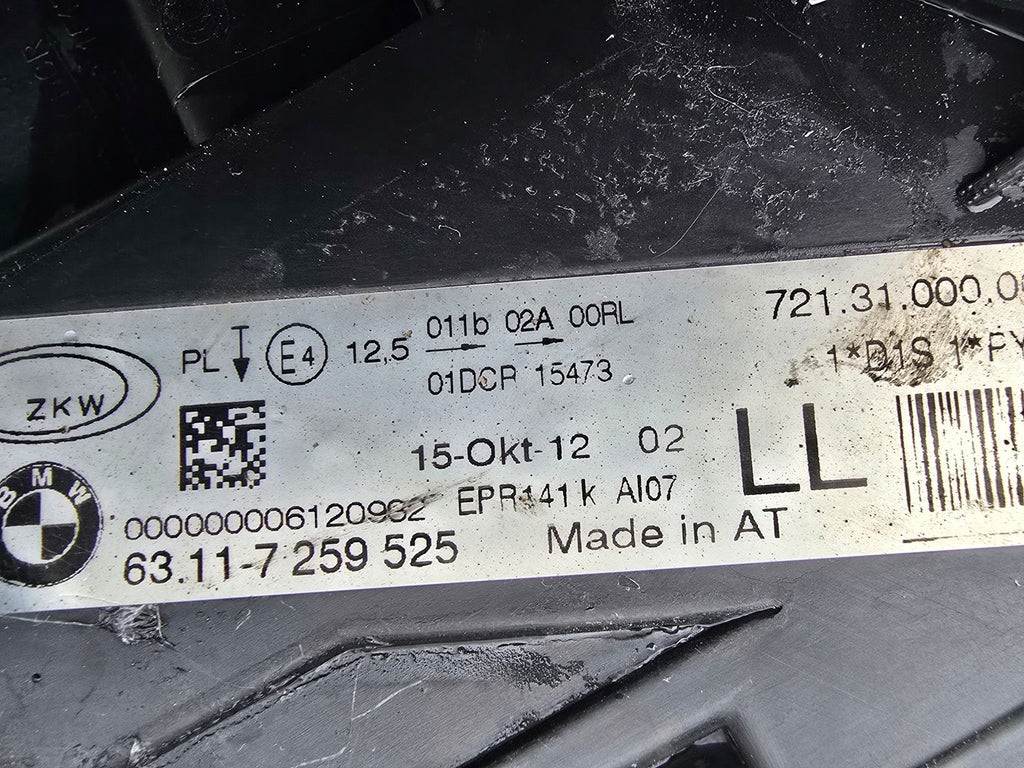 Frontscheinwerfer BMW 3 F30 F31 6311-7259525 Bi-Xenon Links Headlight SCH8253141171dc