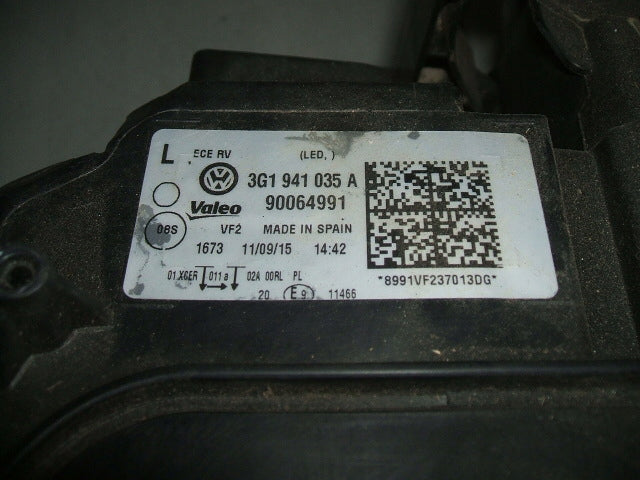 Frontscheinwerfer VW Passat B8 3G1941035 LED Links Scheinwerfer Headlight SCH2203613495pp