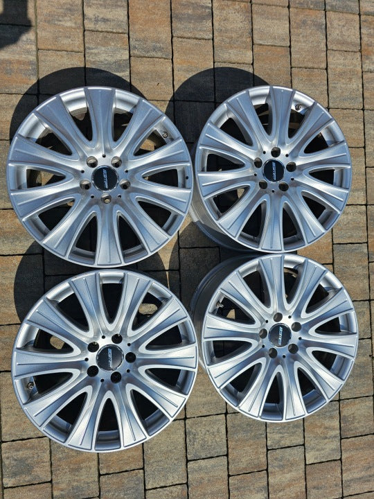 4x Alufelge 18 Zoll 8.0" 5x112 41ET Glanz Silber A2224010902 Mercedes-Benz FEL2851611445cg