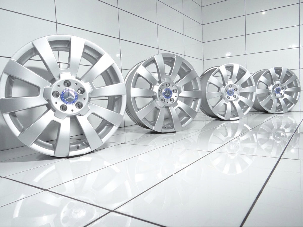 4x Alufelge 19 Zoll 8.5" 5x112 52ET Glanz Silber A2044012102 Mercedes-Benz FEL6324112891re