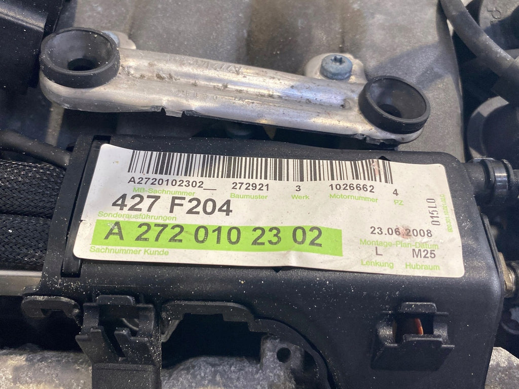 Motor Mercedes-Benz W204 M272921 2.5 204PS 150kW 93TKm 2008 Benzin Unkomplett