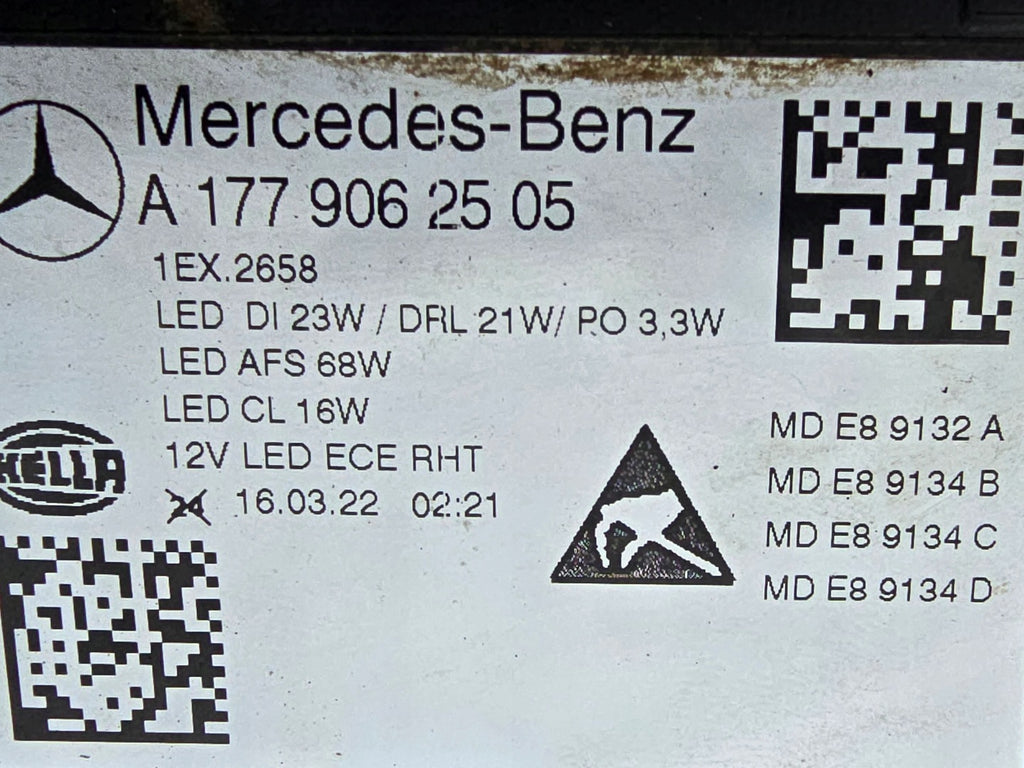 Frontscheinwerfer Mercedes-Benz W177 A1779062505 Full LED Links Headlight SCH1944510334xt