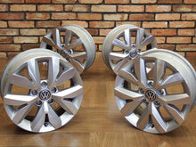 Laden Sie das Bild in den Galerie-Viewer, 4x Alufelge 16 Zoll 6.5" 5x112 48ET Glanz Silber VW Golf Touran Rim Wheel FEL1050158444cu
