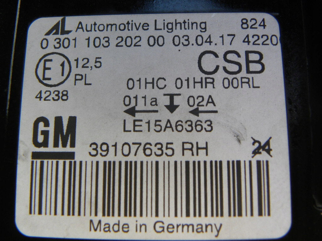 Frontscheinwerfer Opel 39107635 LED Rechts Scheinwerfer Headlight