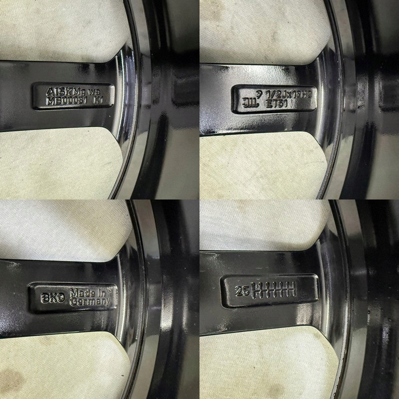 1x Alufelge 19 Zoll 9.5" 5x112 51ET Glanz Schwarz A2144013700 Mercedes-Benz FEL4103382935yz