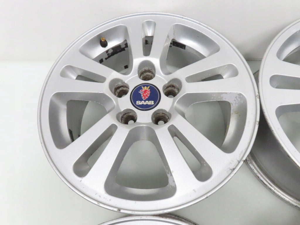 4x Alufelge 16 Zoll 6.5" 5x110 41ET Glanz Silber 12804095 Saab I Rim Wheel FEL5159383270zm