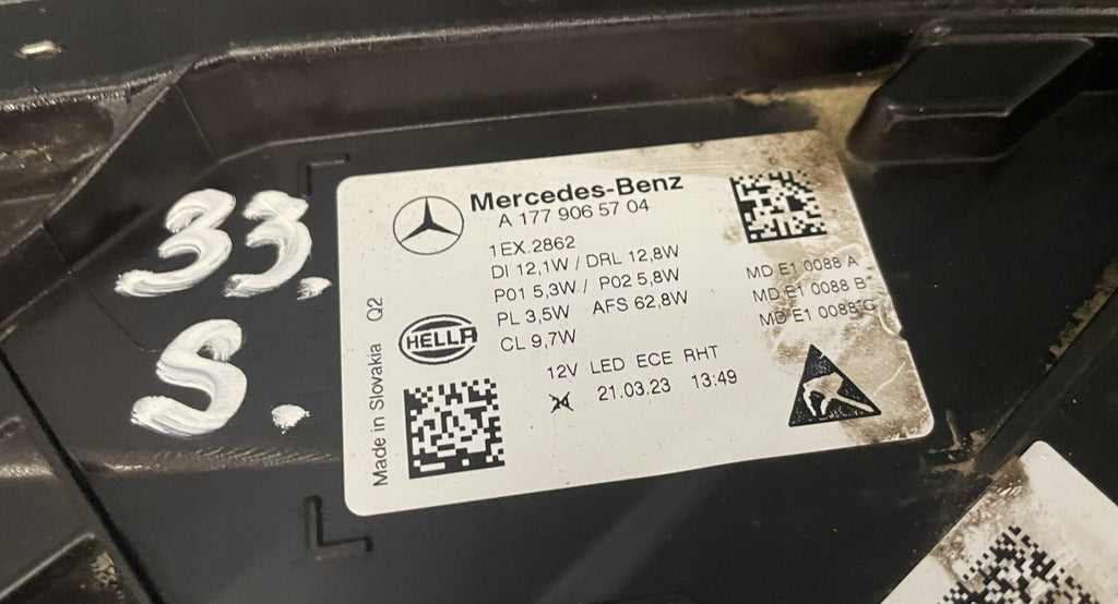 Frontscheinwerfer Mercedes-Benz W177 A1779065704 Full LED Links Headlight SCH8622531961jd