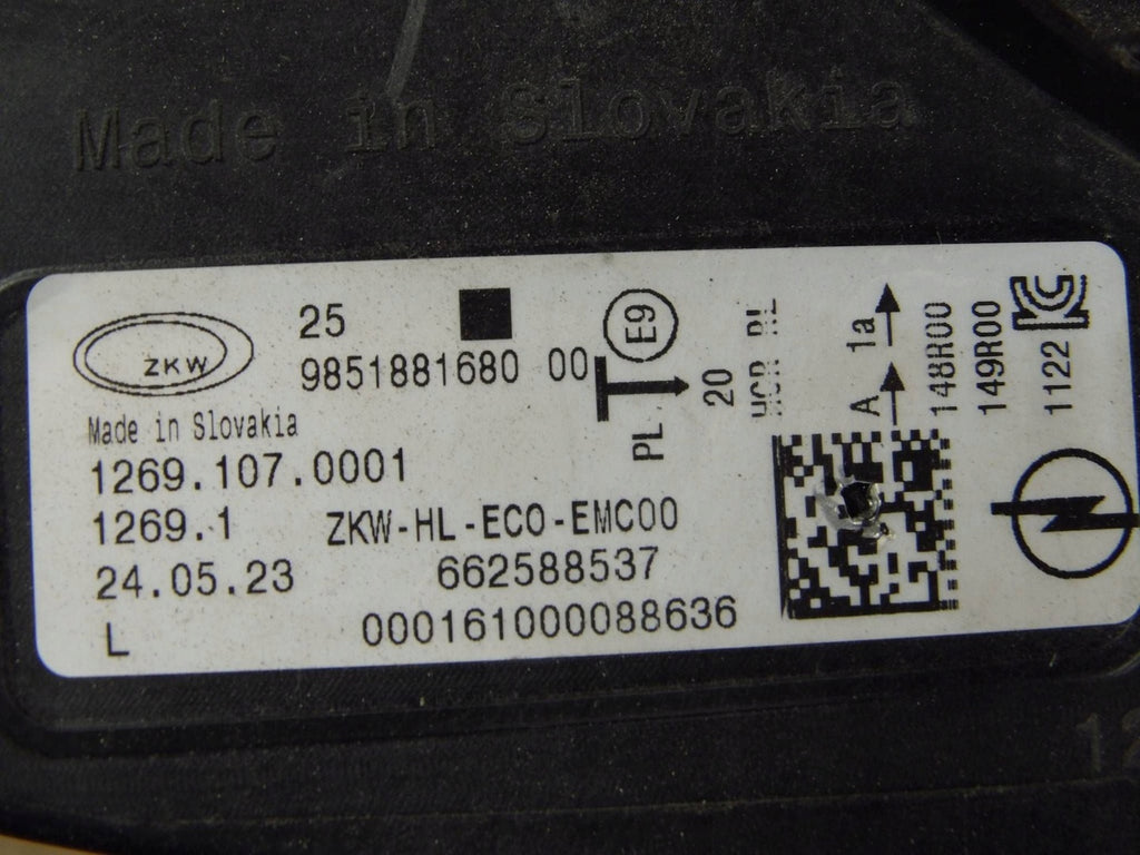 Frontscheinwerfer Opel Astra L 9851881680 39195688 LED Links Headlight