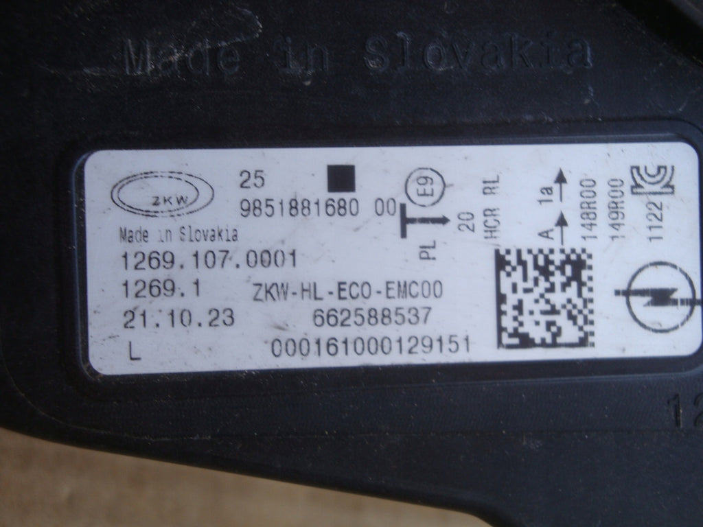 Frontscheinwerfer Opel Astra 662588537 LED Ein Stück (Rechts oder Links) SCH4624809114pv