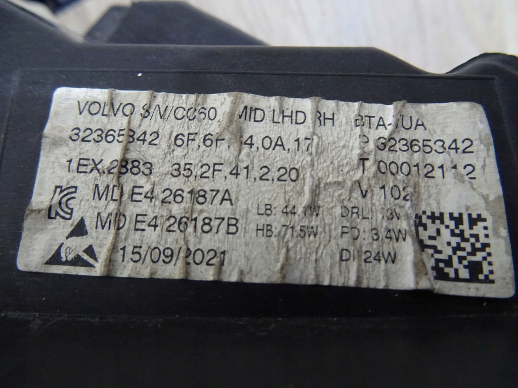 Frontscheinwerfer Volvo V60 S60 32365342 LED Rechts Scheinwerfer Headlight SCH3840468660or