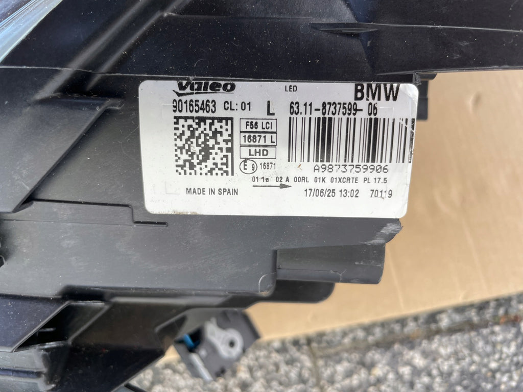 Frontscheinwerfer BMW Mini F56 F55 8737599 85122000 Links Scheinwerfer Headlight SCH9662695498nv
