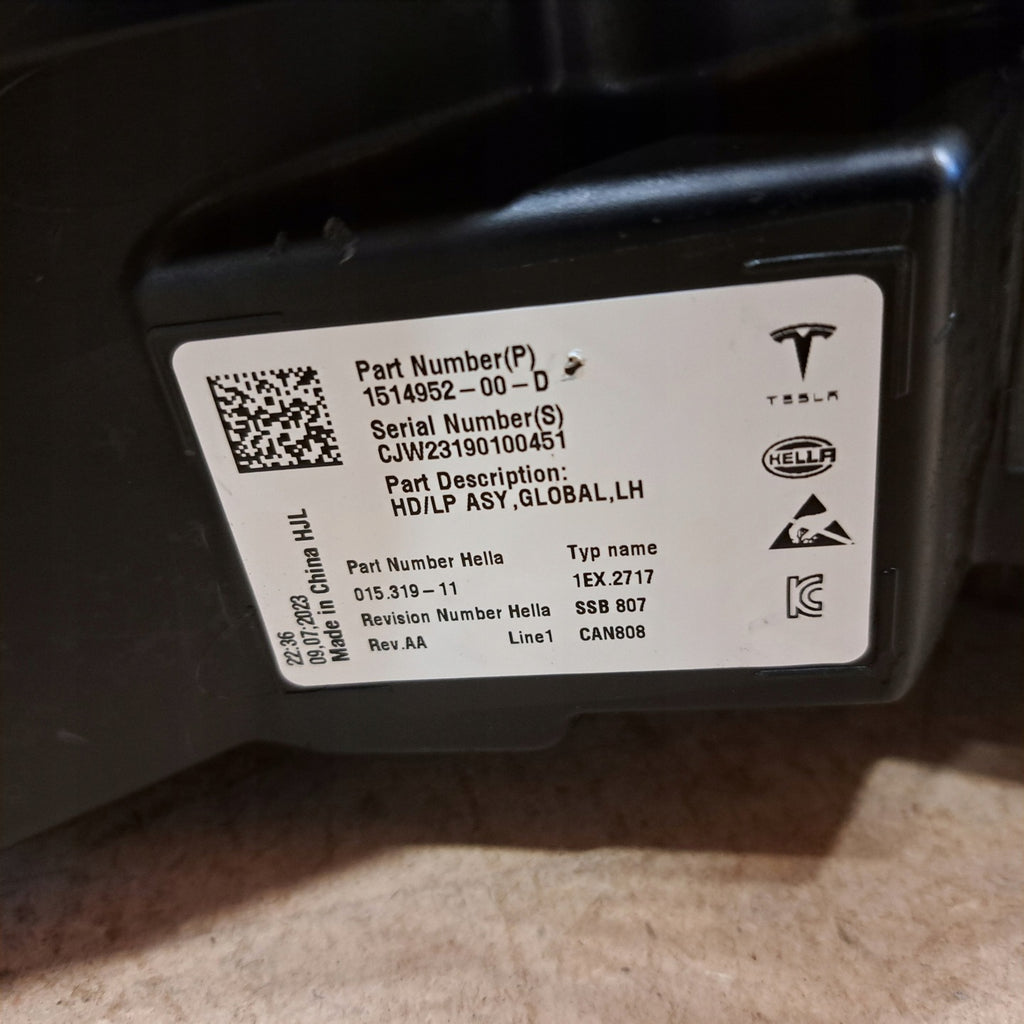 Frontscheinwerfer Tesla Model 3 Y 151495200D 151495300D LED Links Headlight