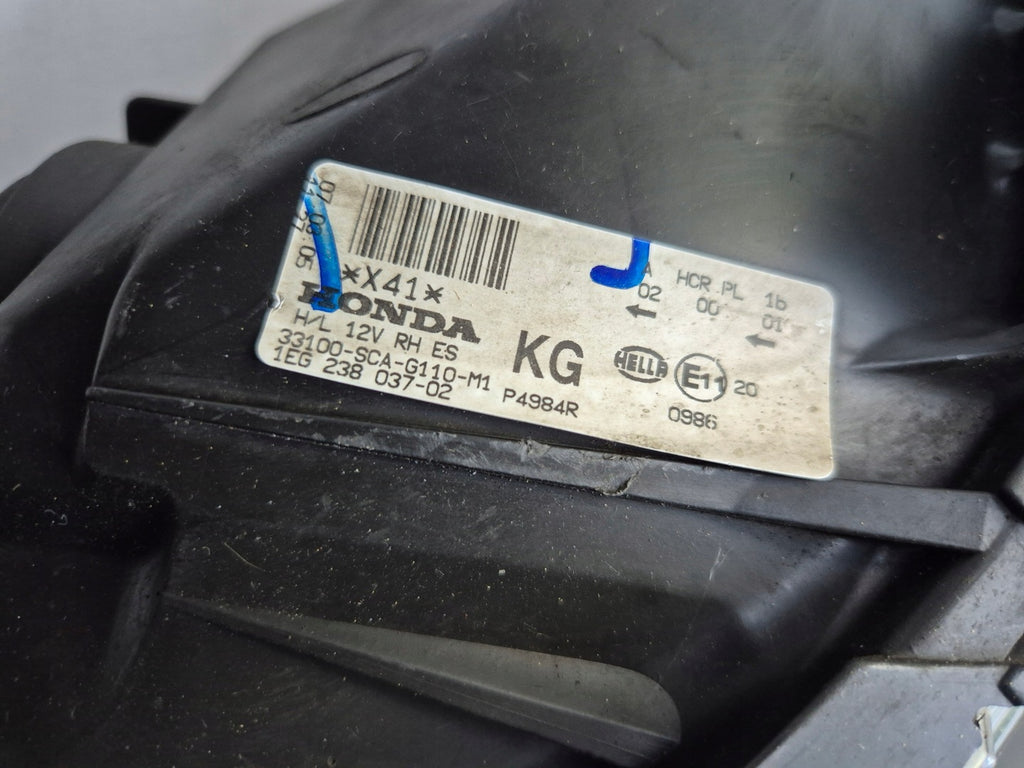 Frontscheinwerfer Honda Crv II 1EG238037-02 Ein Stück (Rechts oder Links)