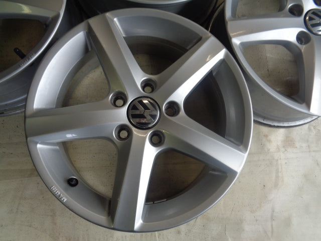 4x Alufelge 16 Zoll 6.0" 5x112 48ET Glanz Silber 5G0071496 Skoda Golf VII Touran FEL2392690232fo