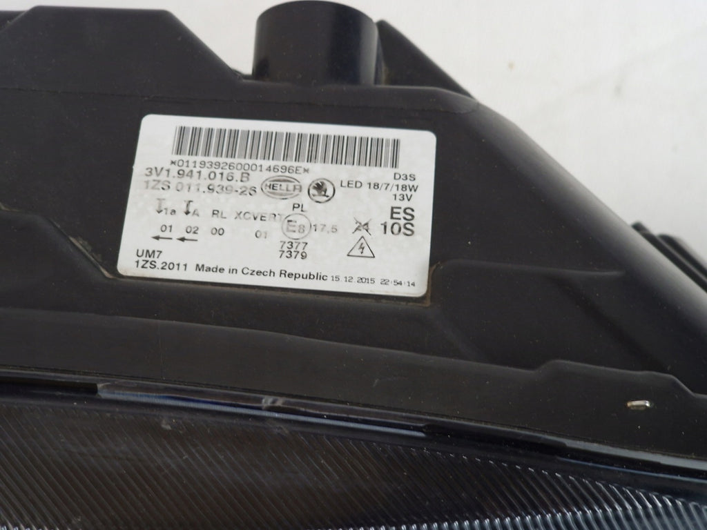 Frontscheinwerfer Skoda Superb III 3V1941016 Xenon Rechts Scheinwerfer Headlight